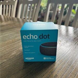 Amazon echo dot black. Brand new in box.